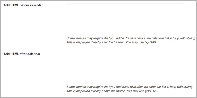 before after html the input boxes for before and after html located at Events > Settings > Templates