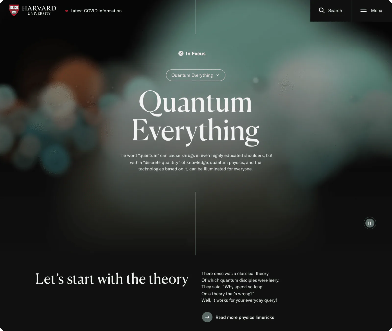 Harvard University website thumbnail